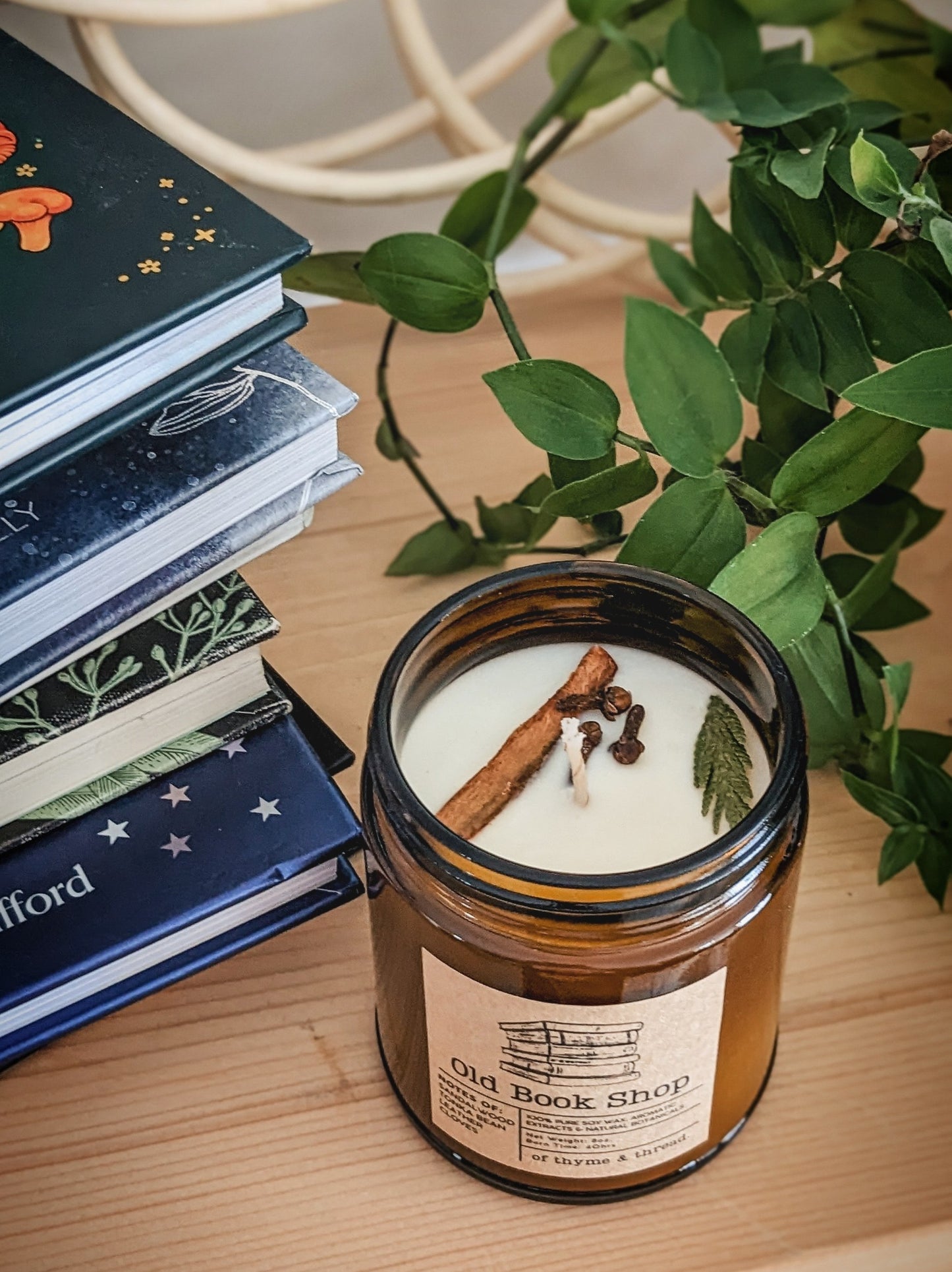 Old Book Shop Candle