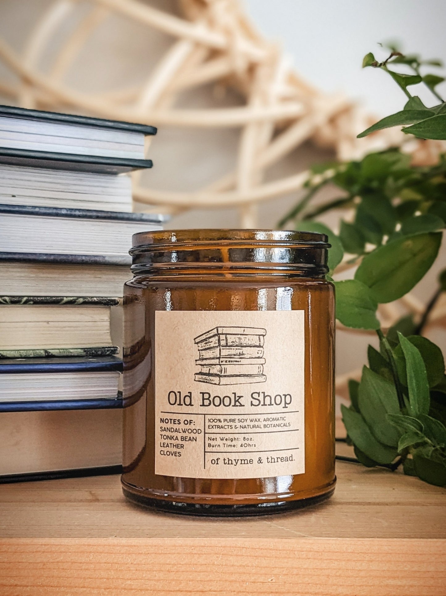 Old Book Shop Candle